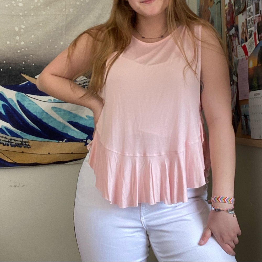 Pastel Pink Flowy Blouse